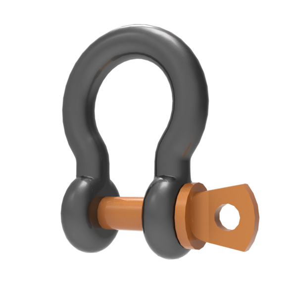 SK-625 SHACKLE 5/8" - 6500LB BLACK SCREW PIN ANCHOR SHACKLE